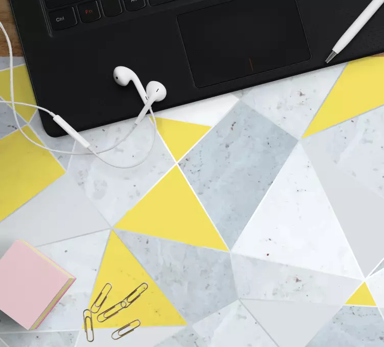 Mauspad muster geometrisches gelbes akzent - TenStickers