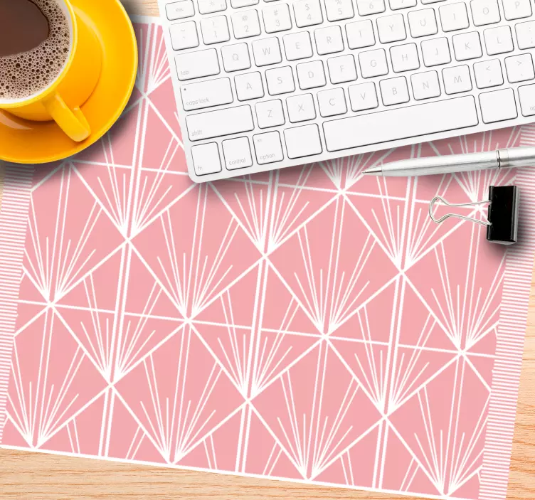 Mauspad muster geometrisches pink muster - TenStickers