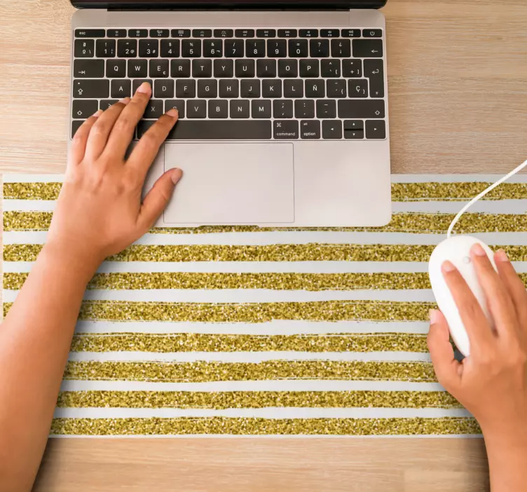 Mauspad muster glitzer streifen design - TenStickers