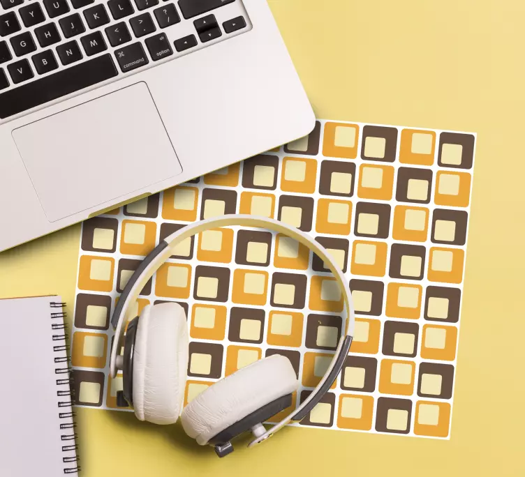 Mauspad muster im geometrischen quadratdesign - TenStickers