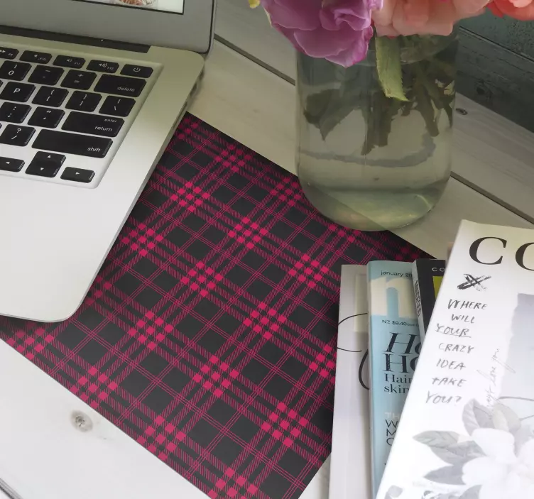 Mauspad muster im karierten geometrischen stil - TenStickers