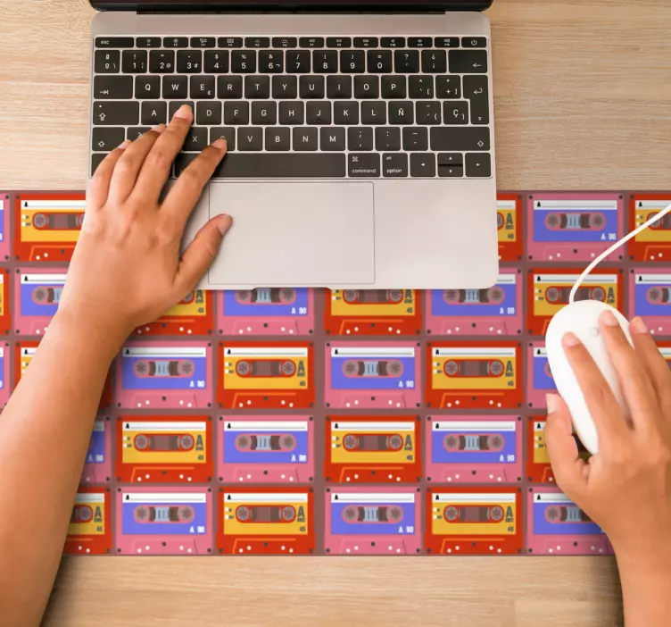 Mauspad muster im retro kassettendesign - TenStickers