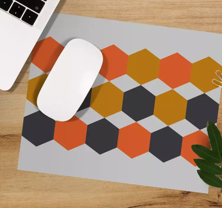 Mauspad muster in hexagonalem farbarrangement - TenStickers