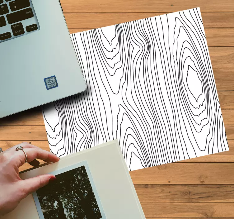 Mauspad muster in natürlicher holzmaserung - TenStickers