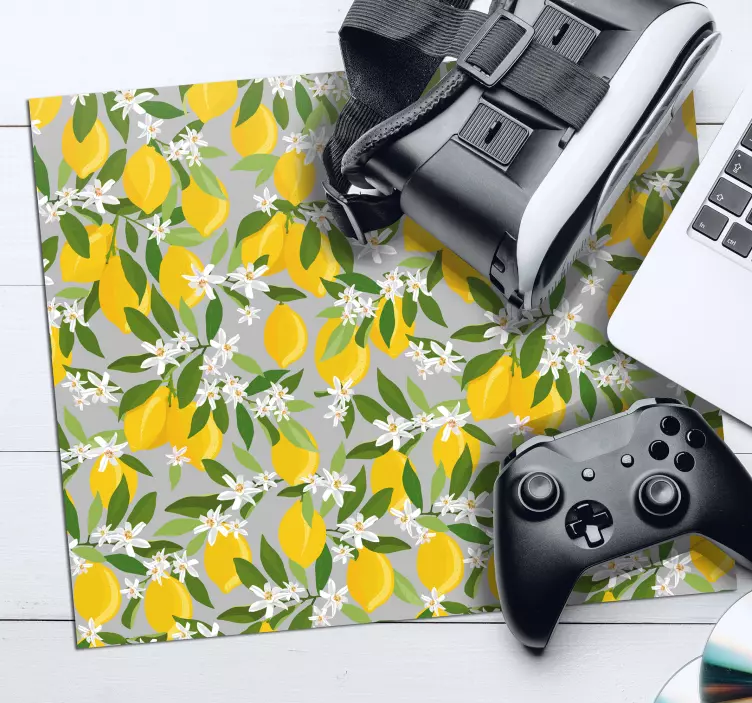 Mauspad muster lebhafte zitronenblüten - TenStickers