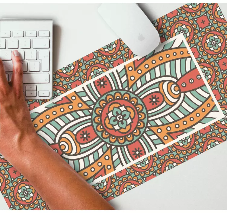 Mauspad muster lebhaftes mandala kunstwerk - TenStickers