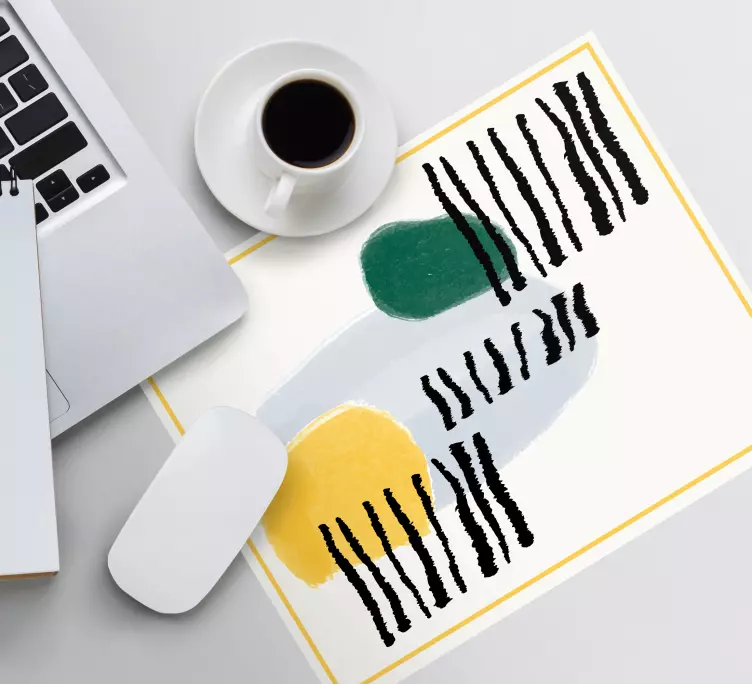 Mauspad muster mit abstrakten pinselstrichen - TenStickers