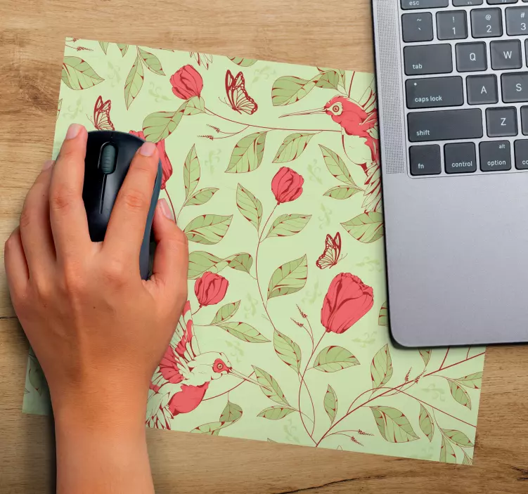 Mauspad muster mit floralem hintergrunddesign - TenStickers