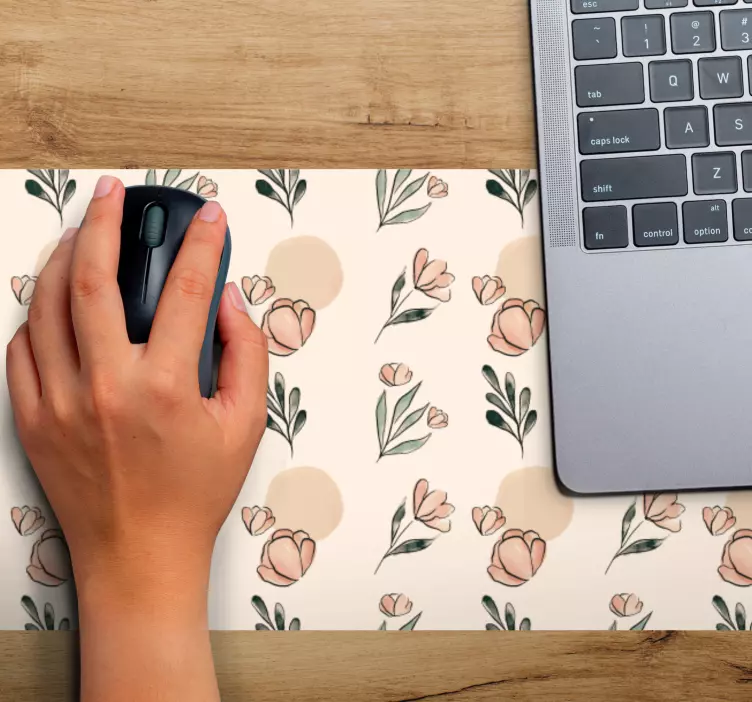 Mauspad muster mit floraler textur - TenStickers