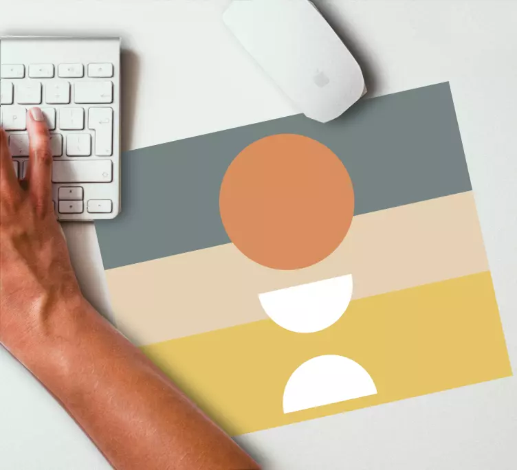 Mauspad muster mit geometrischen kreiselementen - TenStickers