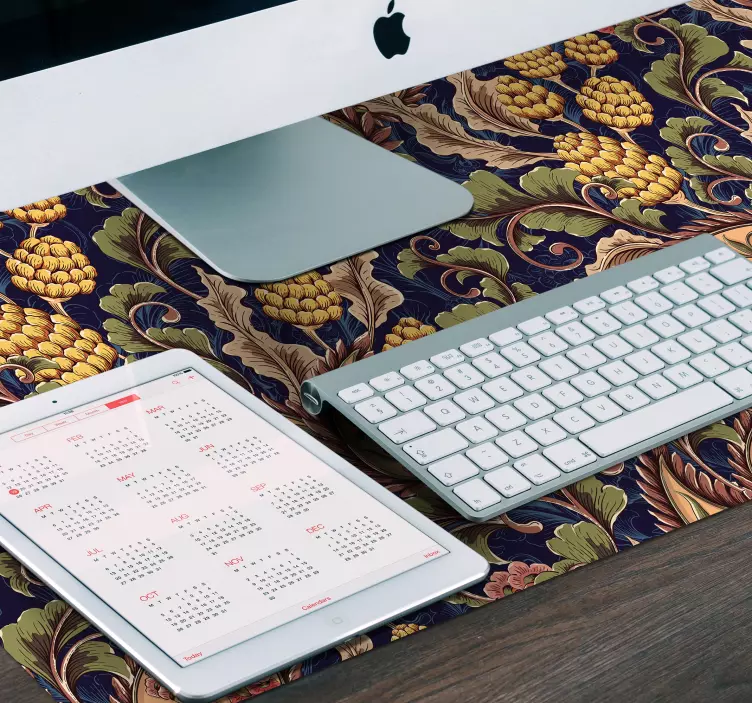 Mauspad muster mit weinreben blumenmotiv - TenStickers