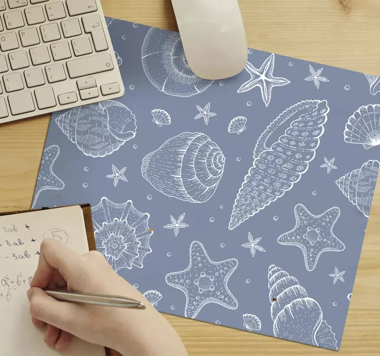 Mauspad muster muscheln und sterne - TenStickers