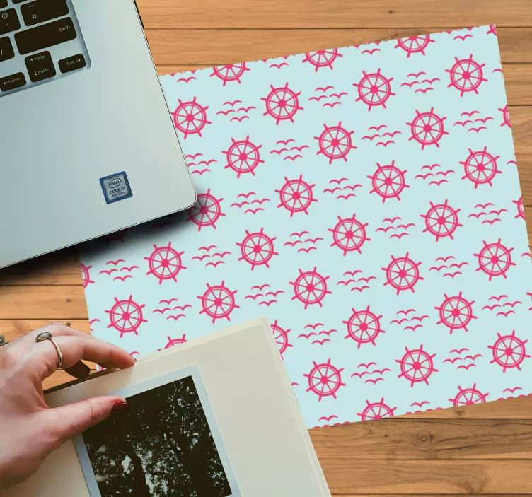 Mauspad muster nautische steuerräder - TenStickers