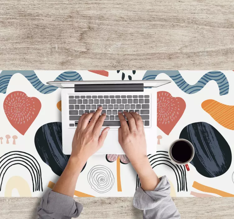 Mauspad muster organische abstrakte formen - TenStickers