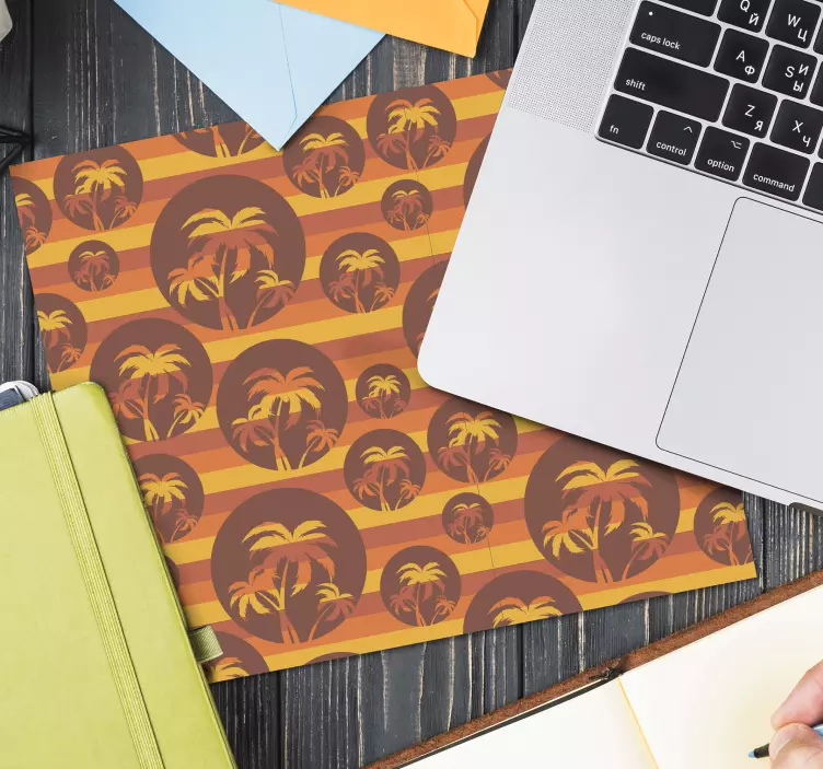 Mauspad muster retro palmenmotiv - TenStickers