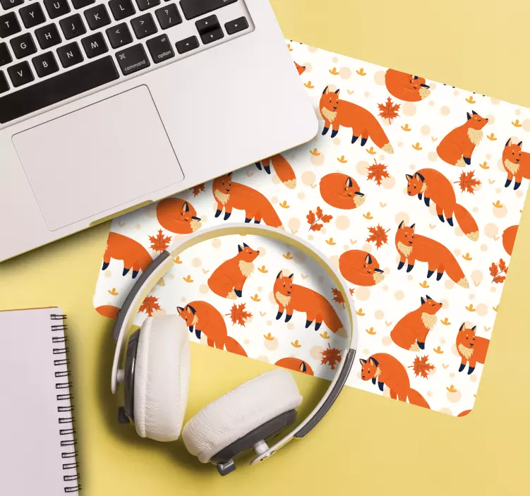 Mauspad muster verspielt mit fuchsdesigns - TenStickers