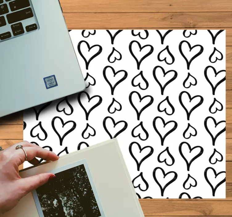 Mauspad muster verspieltes herzmotiv - TenStickers