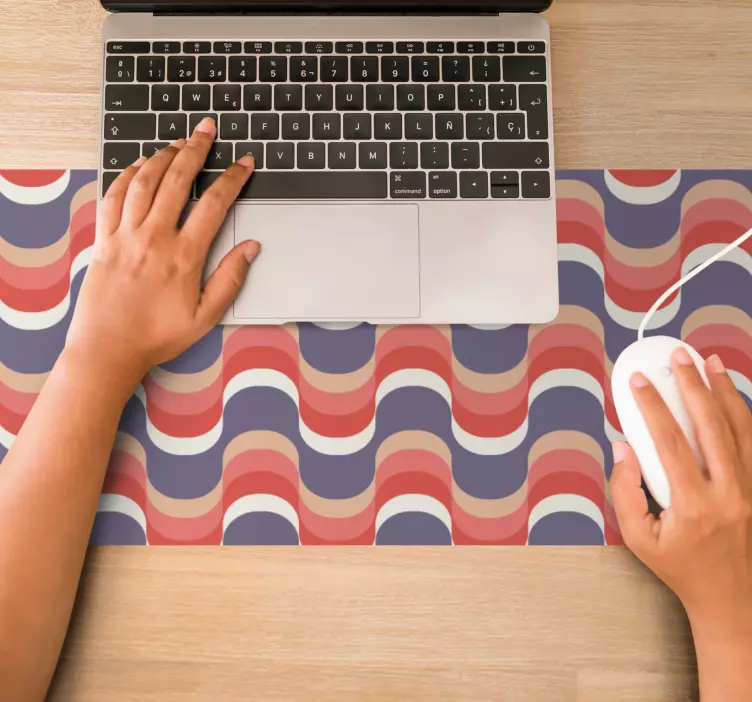 Mauspad muster welliges farbenfrohes motiv - TenStickers