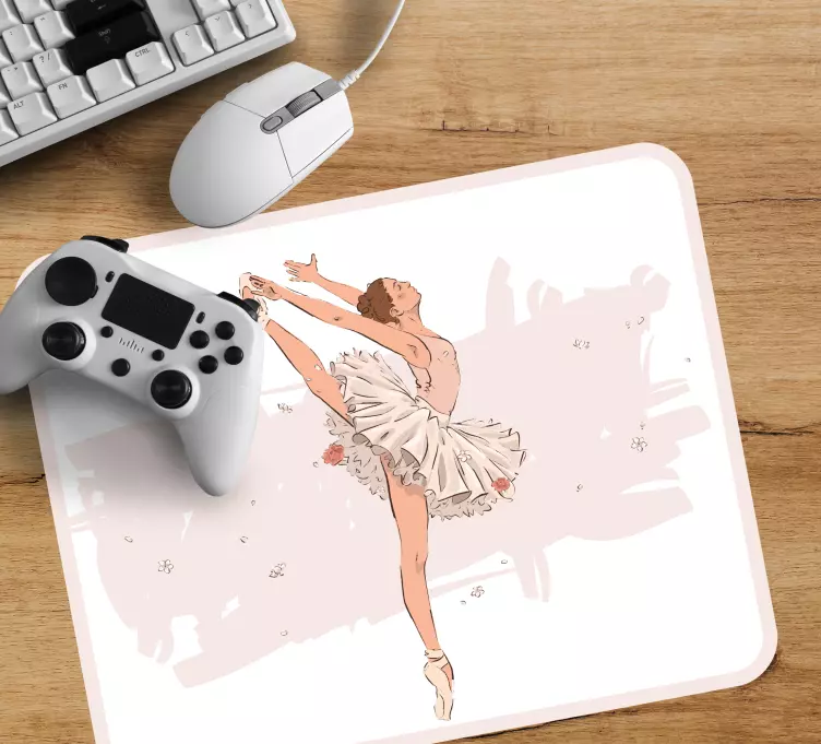 Mauspad originell ballerina tanzpose - TenStickers