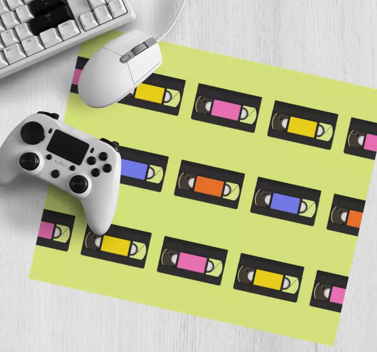 Mauspad originell bunte kassettenwiederholungen - TenStickers