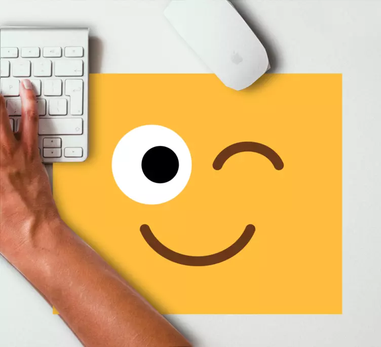 Mauspad originell fröhlicher gelber ausdruck - TenStickers