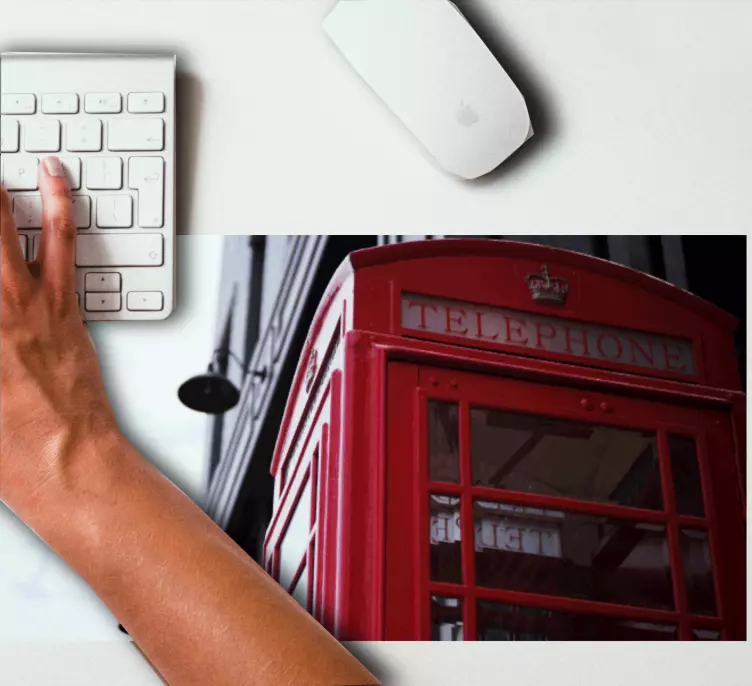 Mauspad originell historische telefonzelle - TenStickers