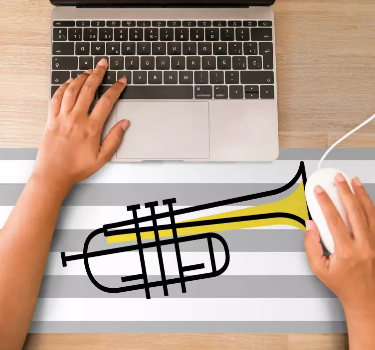 Mauspad originell im stilvollen messingdesign - TenStickers