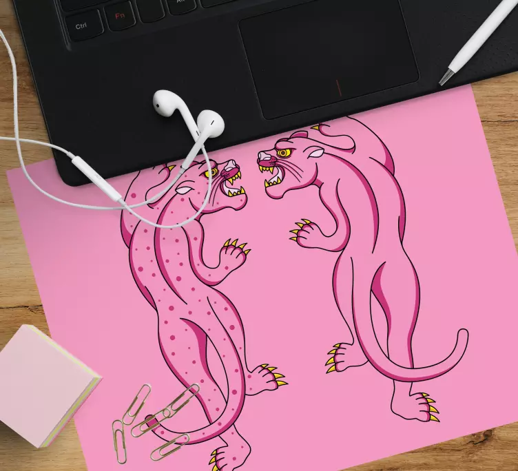 Mauspad originell konfrontation mit den pink panthers - TenStickers
