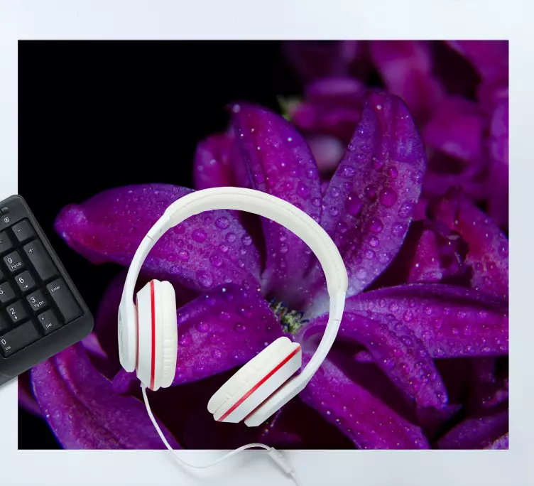 Mauspad originell lebendiges blumen-detail - TenStickers