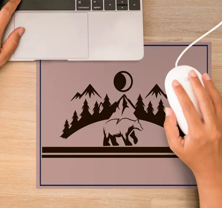 Mauspad originell mit berglandschaft szene - TenStickers