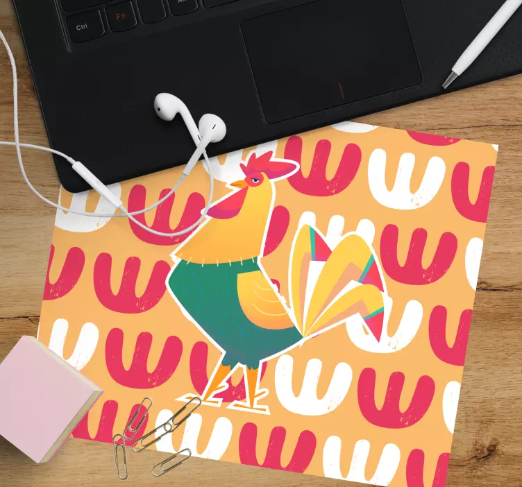Mauspad originell mit buntem hühnerdesign - TenStickers