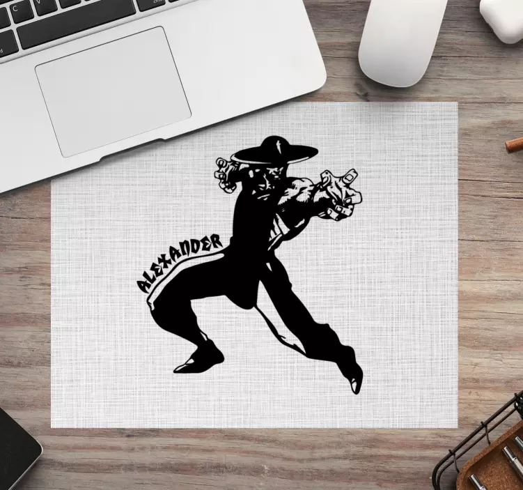 Mauspad originell mit dynamischem cowboy-charakter - TenStickers