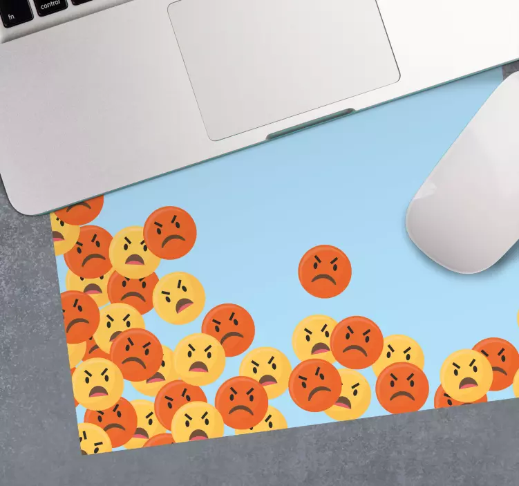 Mauspad originell mit emoticon-ausdrücken - TenStickers