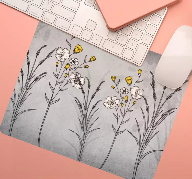 Mauspad originell mit floralem motiv - TenStickers