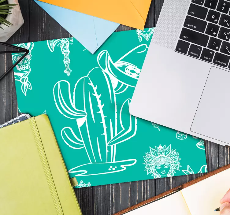Mauspad originell mit kaktus-hut-design - TenStickers