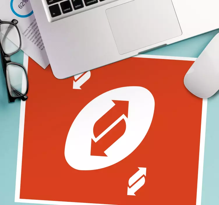 Mauspad originell mit kräftigem kreis-symbol - TenStickers