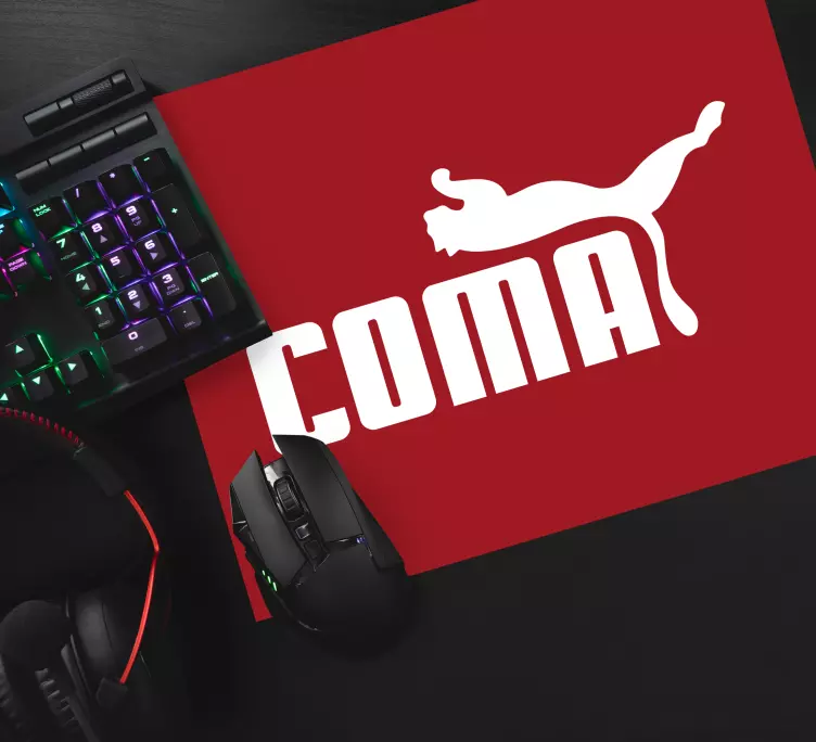 Mauspad originell mit kräftiger roter schrift - TenStickers