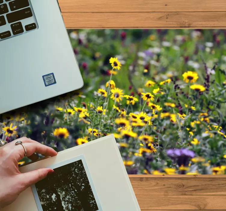 Mauspad originell mit lebhaftem blumenmuster - TenStickers