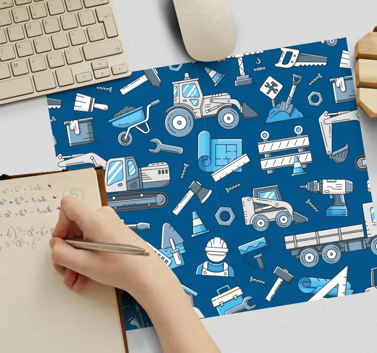 Mauspad originell mit muster von werkzeugen - TenStickers