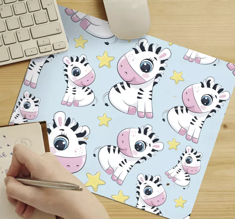 Mauspad originell mit niedlichen zebra-figuren - TenStickers