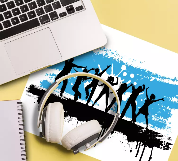 Mauspad originell mit silhouettiertem feiermotiv - TenStickers