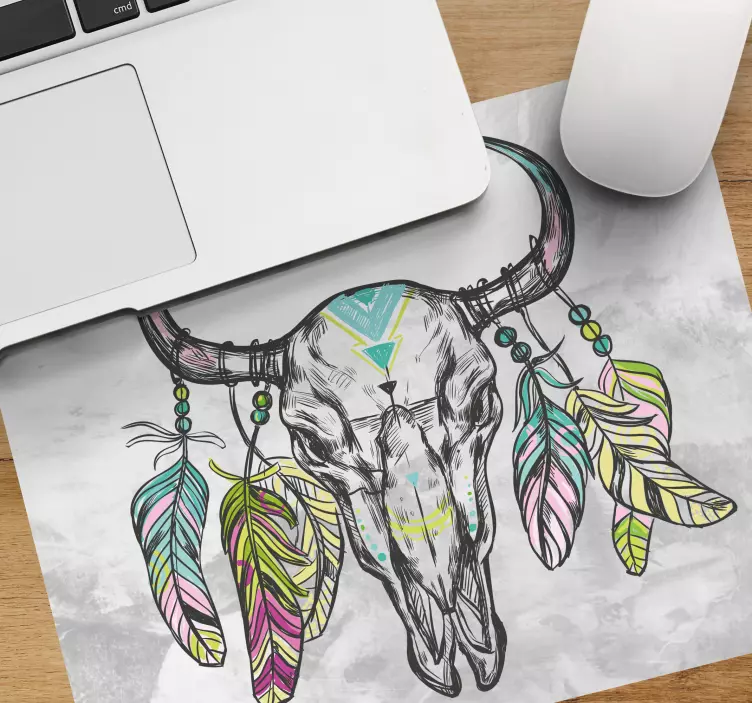 Mauspad originell mit stilisierter totenkopf-dekoration - TenStickers