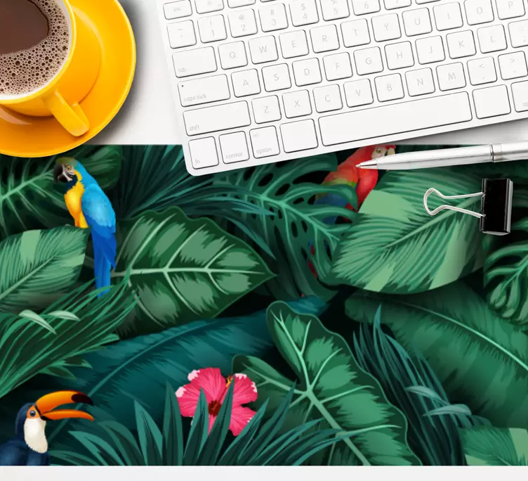 Mauspad originell mit tropischem vogel-muster - TenStickers