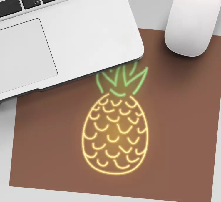 Mauspad originell neon ananas grafik - TenStickers