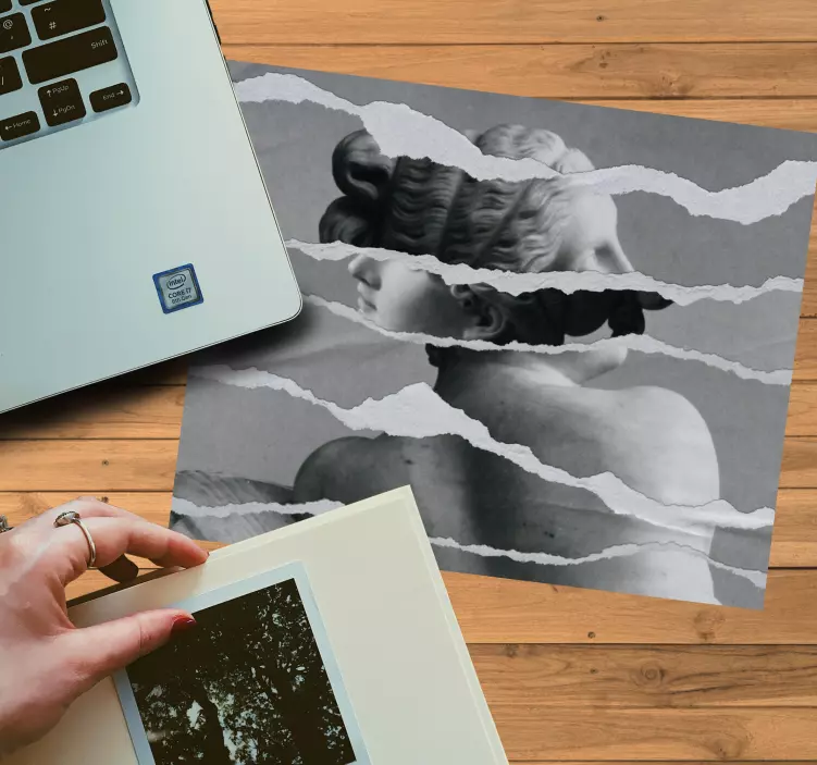 Mauspad originell rissige porträtkomposition - TenStickers