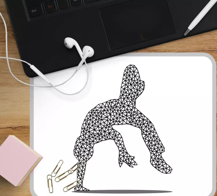 Mauspad originell schwarze geometrische figur - TenStickers