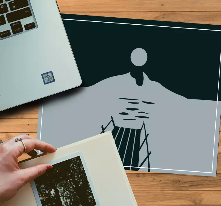 Mauspad originell serene dock reflexion - TenStickers