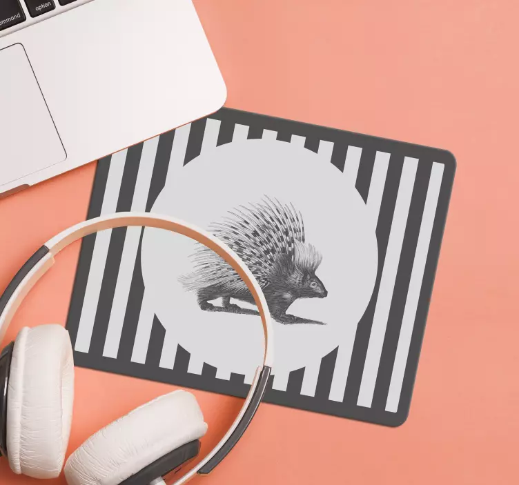 Mauspad originell stachelschwein mit streifen - TenStickers