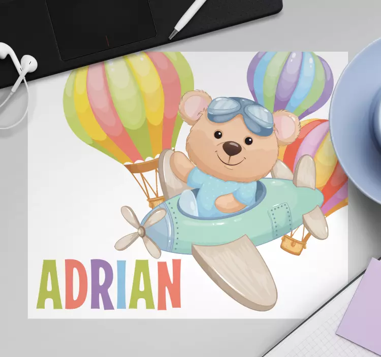 Mauspad originell verspieltes bärenabenteuer - TenStickers