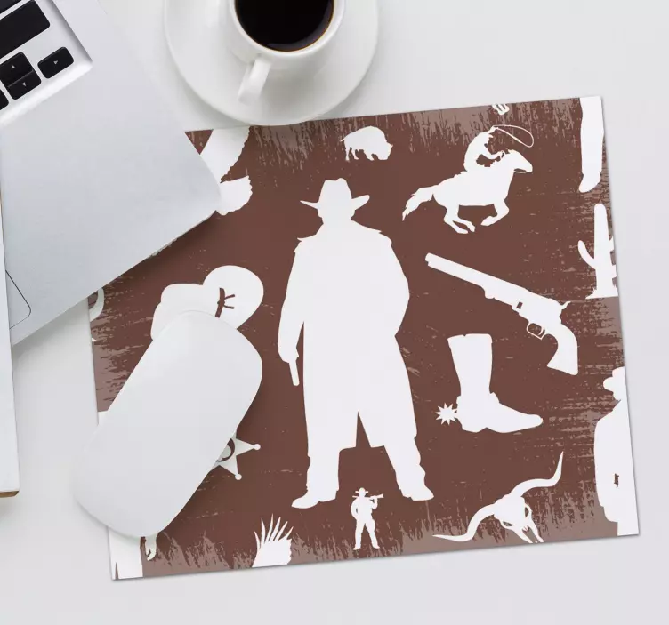 Mauspad originell western silhouetten kollektion - TenStickers